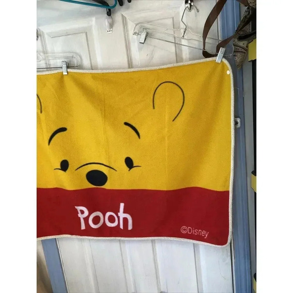 Vintage Winnie The Pooh Baby Flannel Blanket Towel/ Bedding Disney 36x26 - Picture 8 of 8